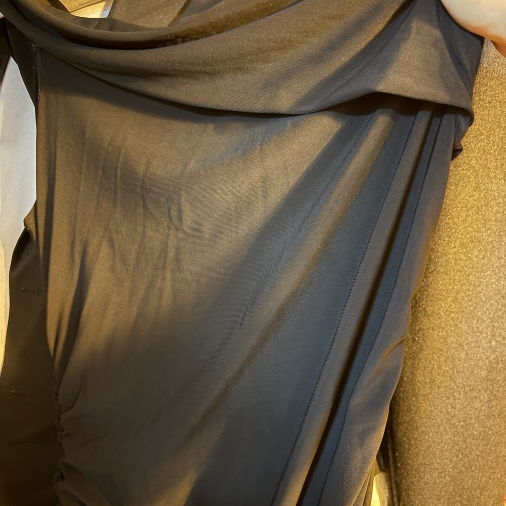 Fashion Nova Black Asymmetrical Dress
